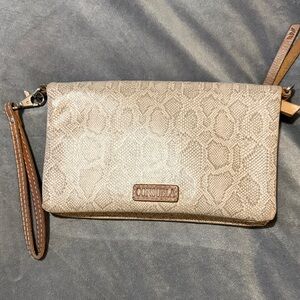 Consuela Snake Print Wristlet Clutch